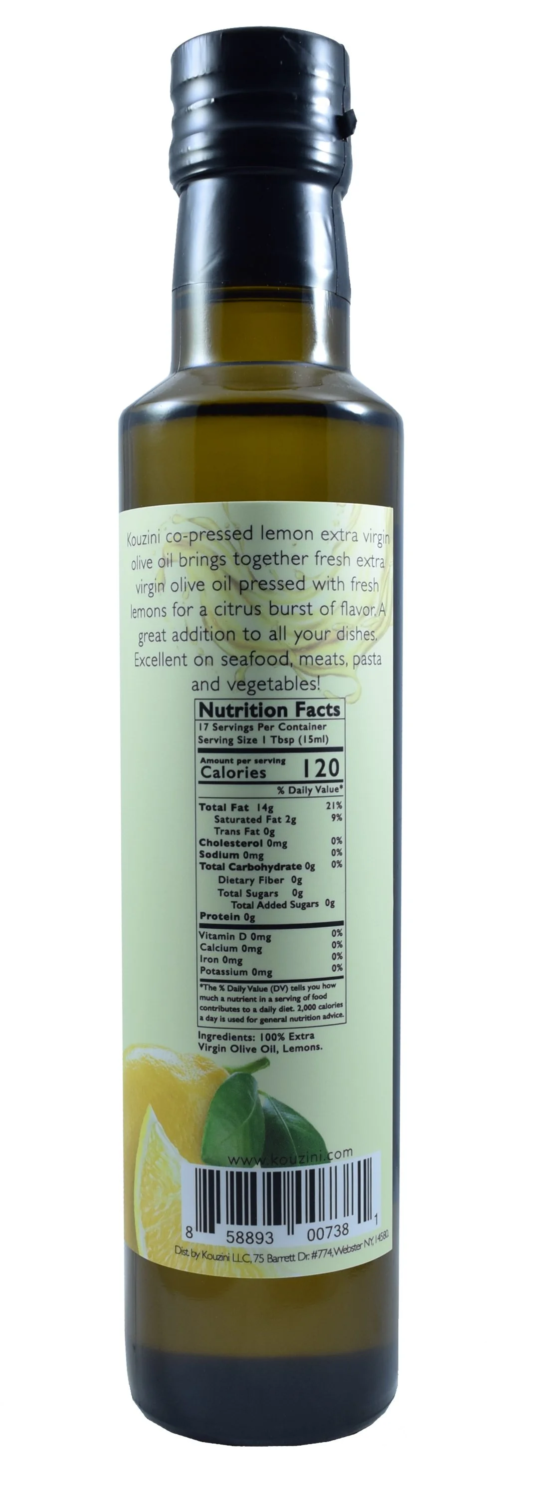 Lemon Infused Extra Virgin Olive Oil 250ml — KOUZINI